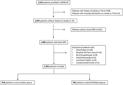 Association of Heart Rate Variability With Silent Brain Infarcts in Patients With Atrial Fibrillation